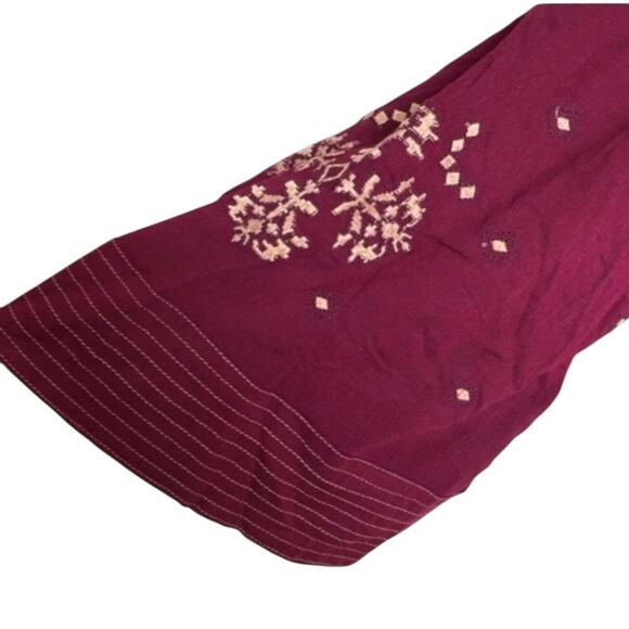 Haute Rouge Flutter Sleeve Lace Up Cropped Peasant Blouse NWT Size Medium - Picture 7 of 11